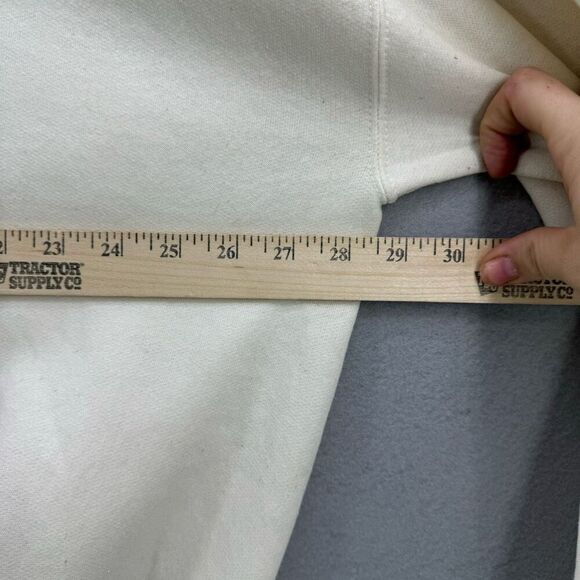 Vintage Hanes Mens Cream NMCP 1997 Laboratory Graphic Logo Sweatshirt Size 2XL - Picture 7 of 9